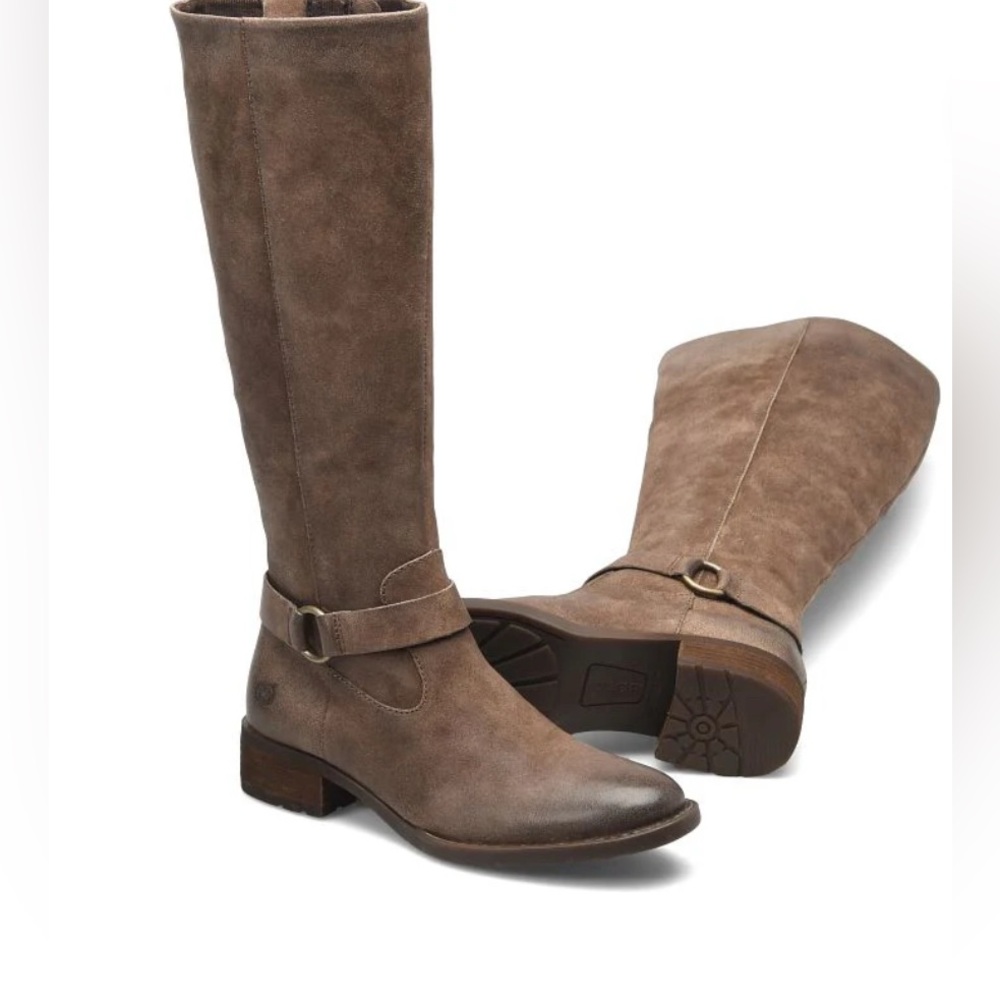 Women’s Taupe BORN Saddler Boots- NWT